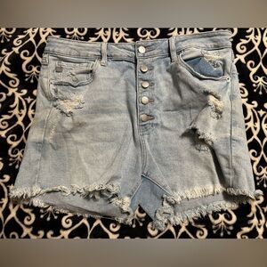 Just USA Blue Jean Shorts High-Waisted Distressed